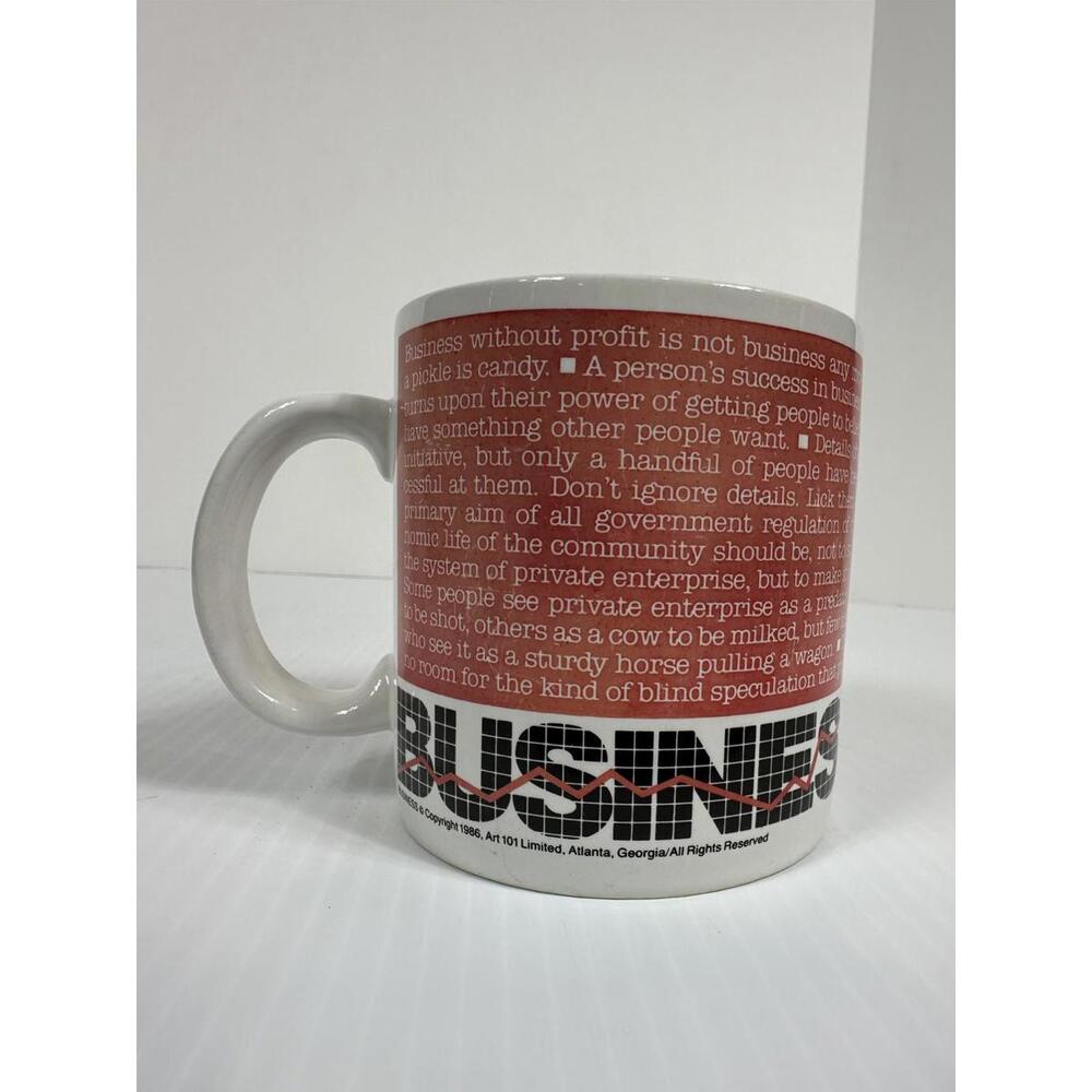 1986 Kenneth Grooms Business Coffee Mug Quotes & Sayings Cup Toscany‎ Art 101